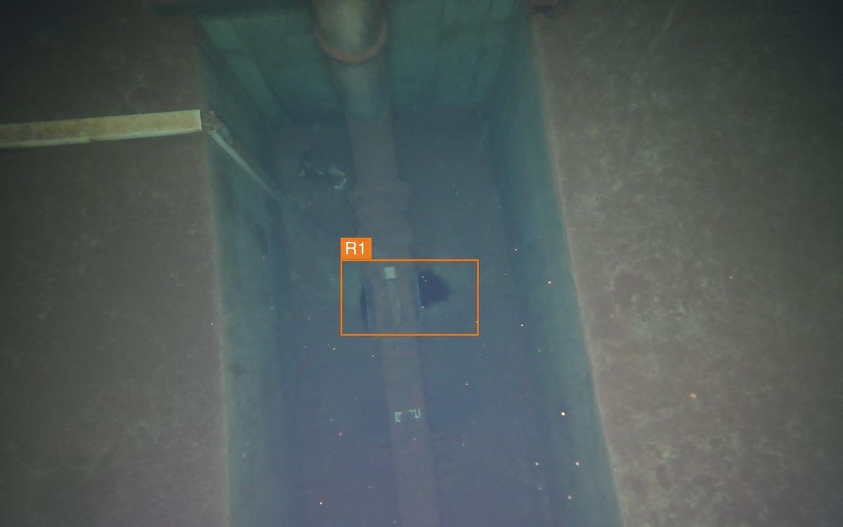 Betontank, Ostwestfalen: Unterwasseraufnahme aus unserer Inspektion